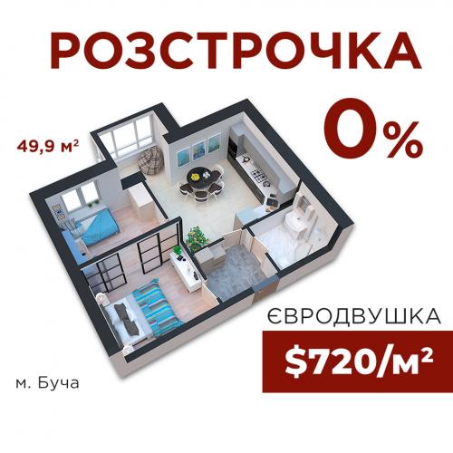 Євродвушка у розстрочку 0%